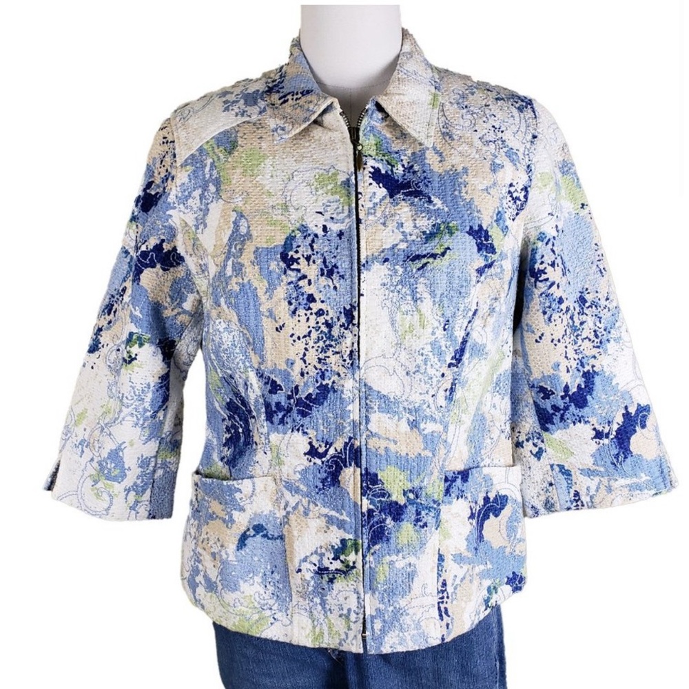 Coldwater Creek Painterly Floral Jacket